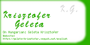 krisztofer geleta business card